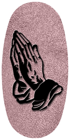 DASOV 516 BK SH OR Black Praying Hands Shimmer Orchid Background